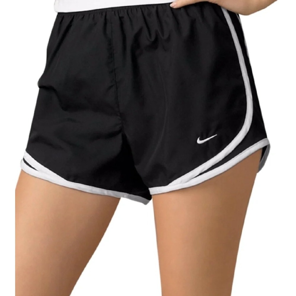 Nike Dri-FIT Tempo Black & White Running Shorts Size Large Dolphin Cut‎ Shorts